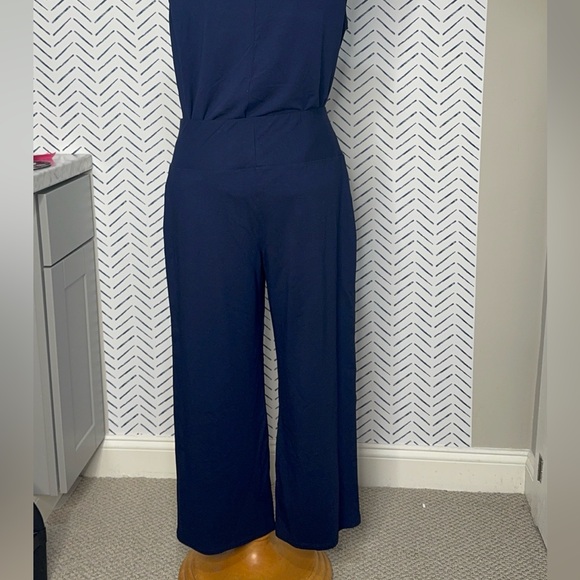 Habitat Perfect 3-piece Navy Set - blazer, wide leg pant sleeveless tank Large - Picture 4 of 13